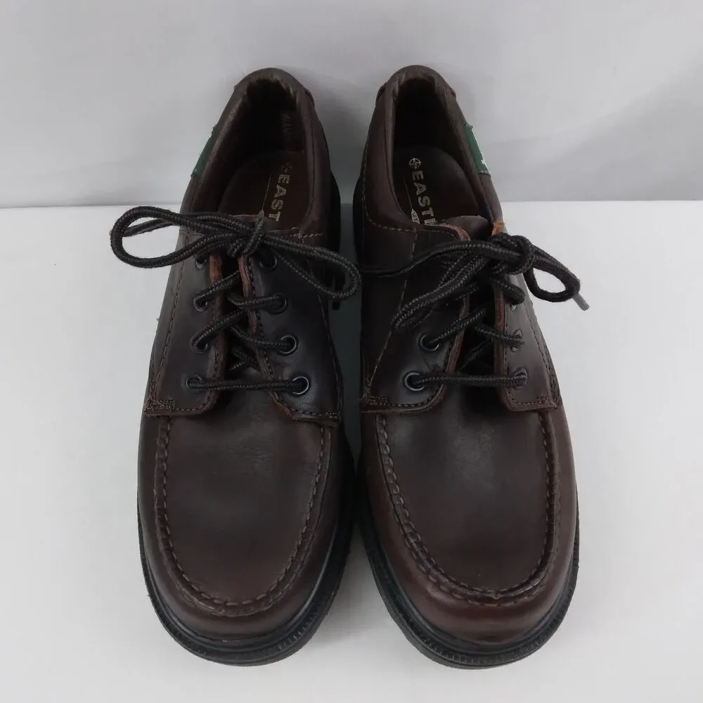 Eastland Brown Leather Loafers Moc Toe Vibram Chunky Sole Y2K 90s Women's 8M